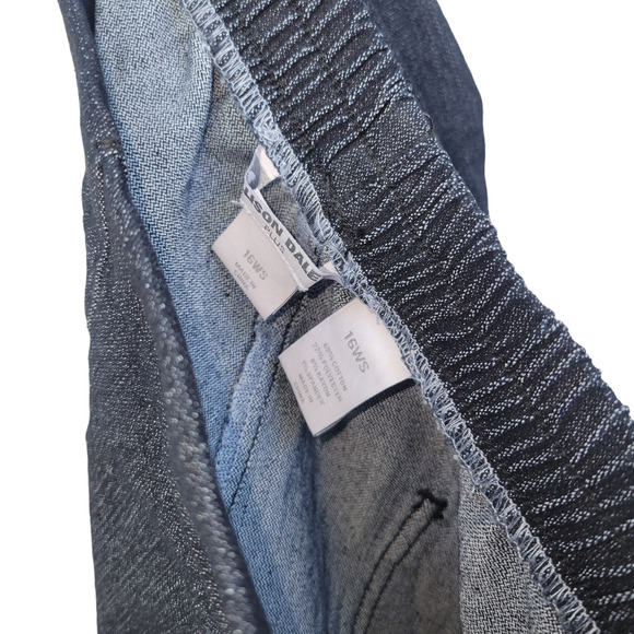Allison Daley Plus Dark Wash Elastic Waist Pull On Jeans 16WS- Petite - Picture 3 of 4